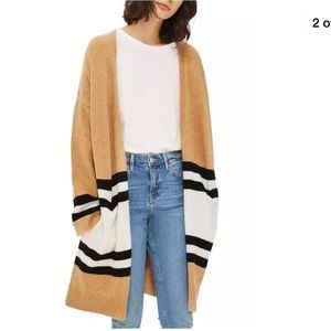 Topshop color block striped cardigan sz 2